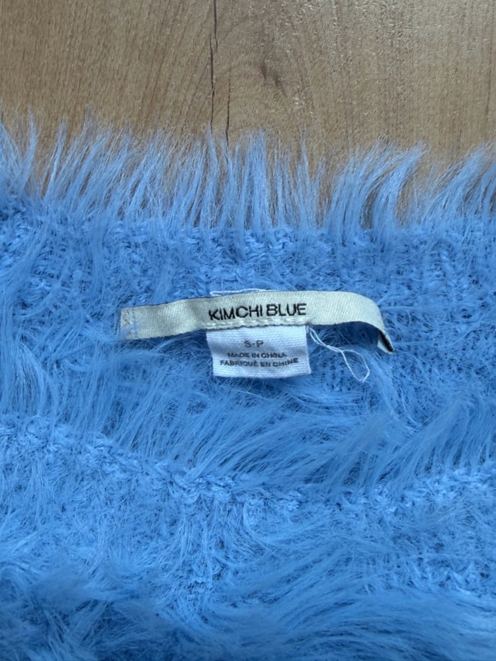 Kimchi Blue Light Blue Fuzzy Sweater - Picture 2 of 2